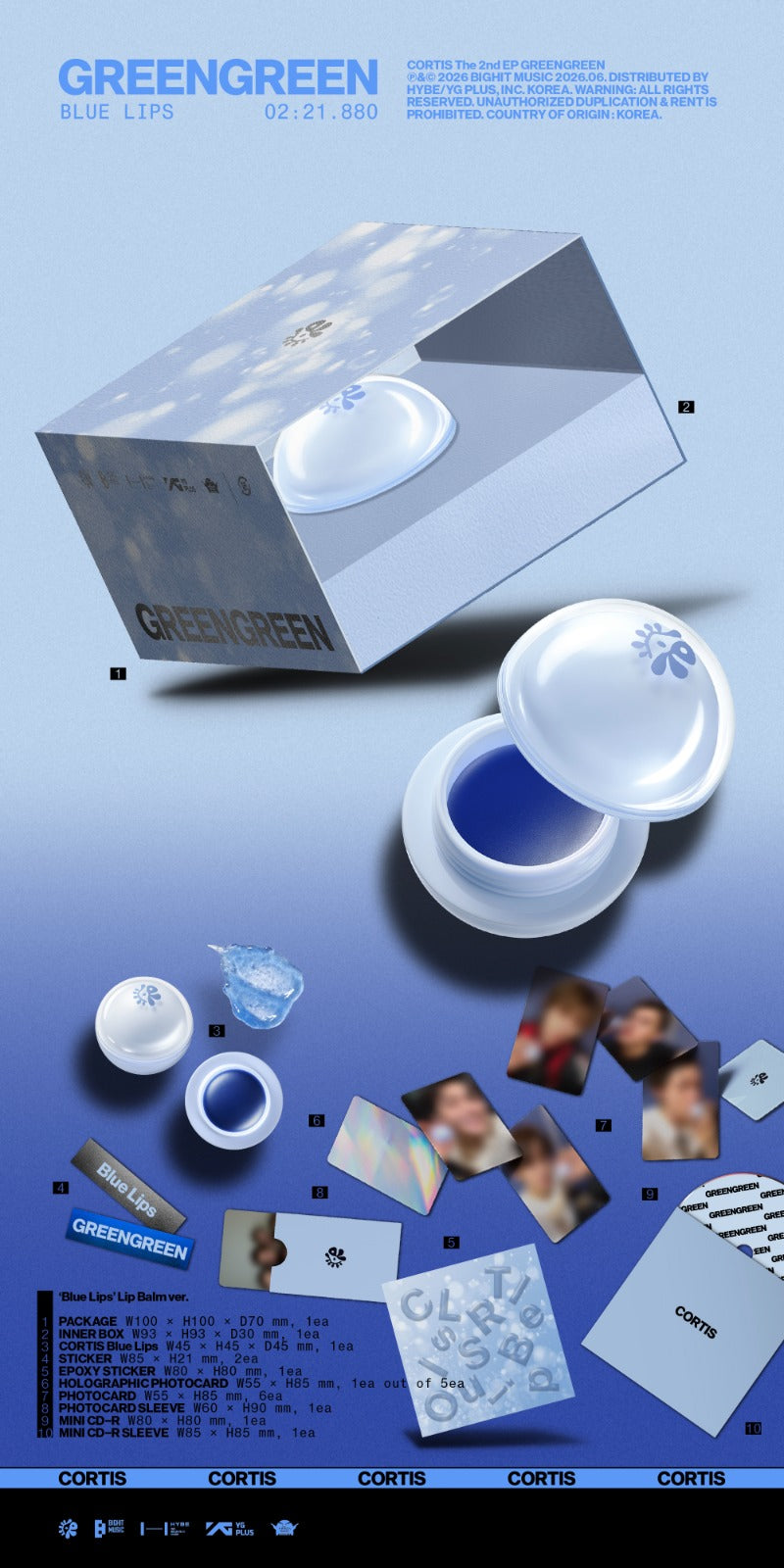 Cortis - GREENGREEN (Blue Lips Lip Balm Ver.)