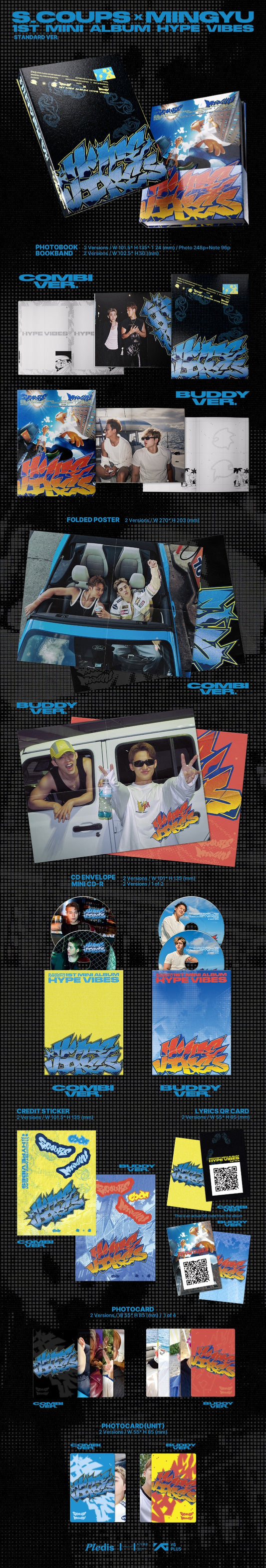 S.COUPS X MINGYU (SEVENTEEN) - 1st Mini Album [HYPE VIBES] (COMBI Ver. / BUDDY Ver.)
