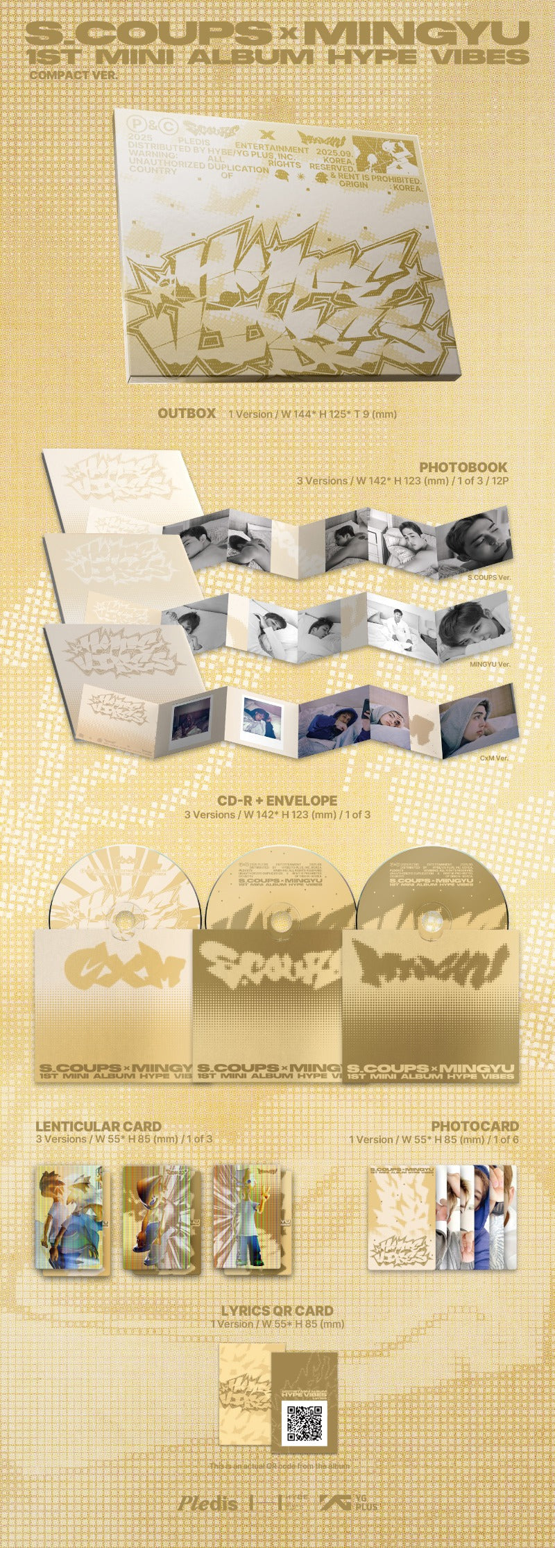 S.COUPS X MINGYU (SEVENTEEN) - 1st Mini Album [HYPE VIBES] (COMPACT Ver.)