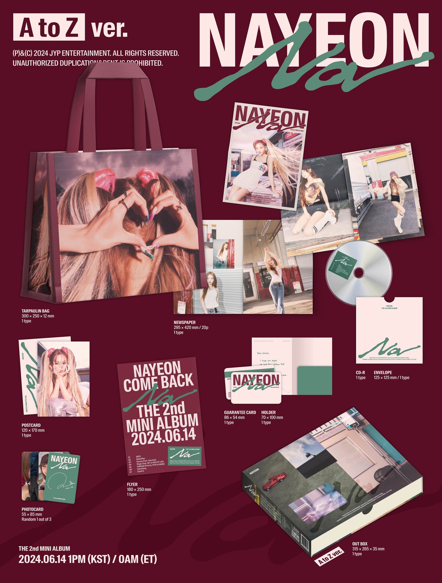 NAYEON (TWICE) - 2nd Mini Album [NA] (Limited Edition A to Z ver.)