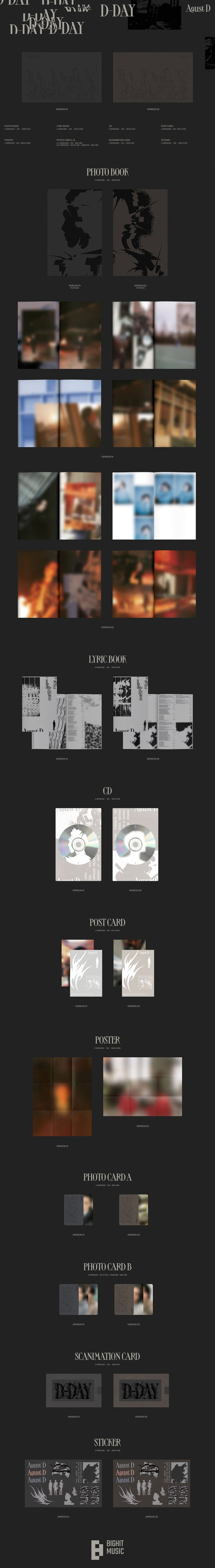 Agust D 1st Album [D-DAY] (Standard Ver.)