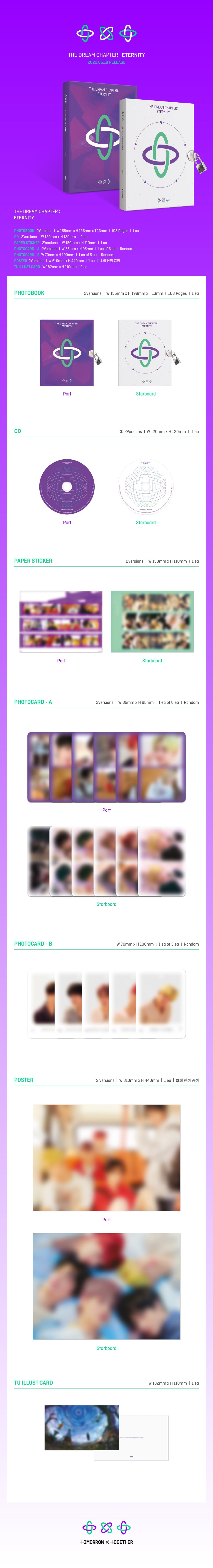 TOMORROW X TOGETHER - 2nd Mini Album [THE DREAM CHAPTER : ETERNITY] (Random Ver.)