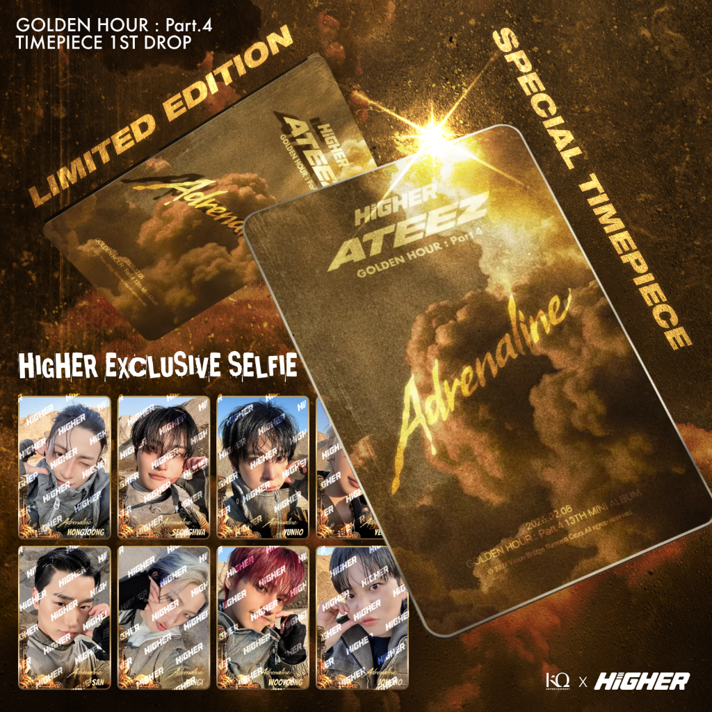 Ateez- [Golden Hour Part 4] (Higher Exclusive Photocard)