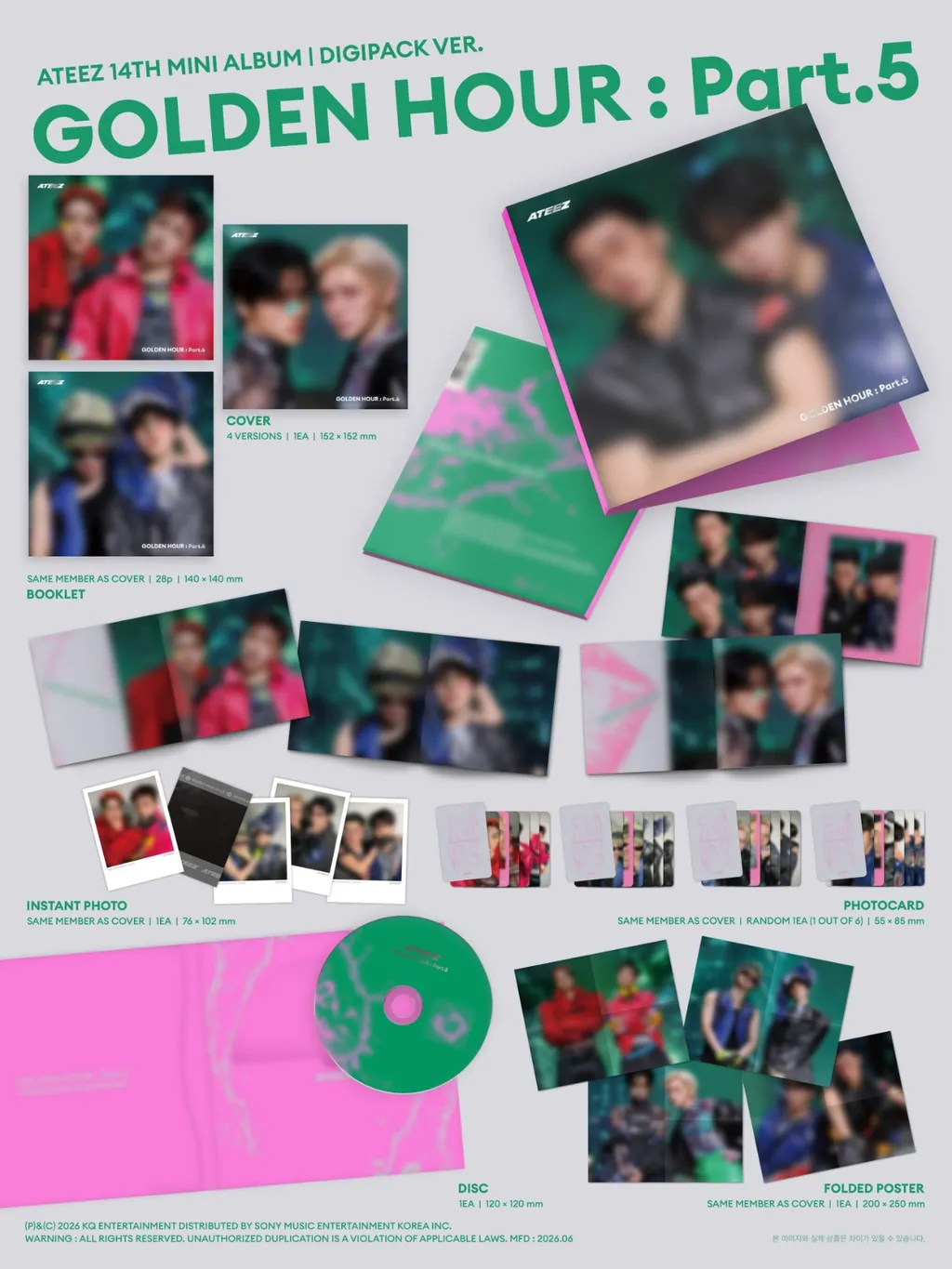 Ateez - Golden Hour : Part 5 (Digipack Unit Ver.)