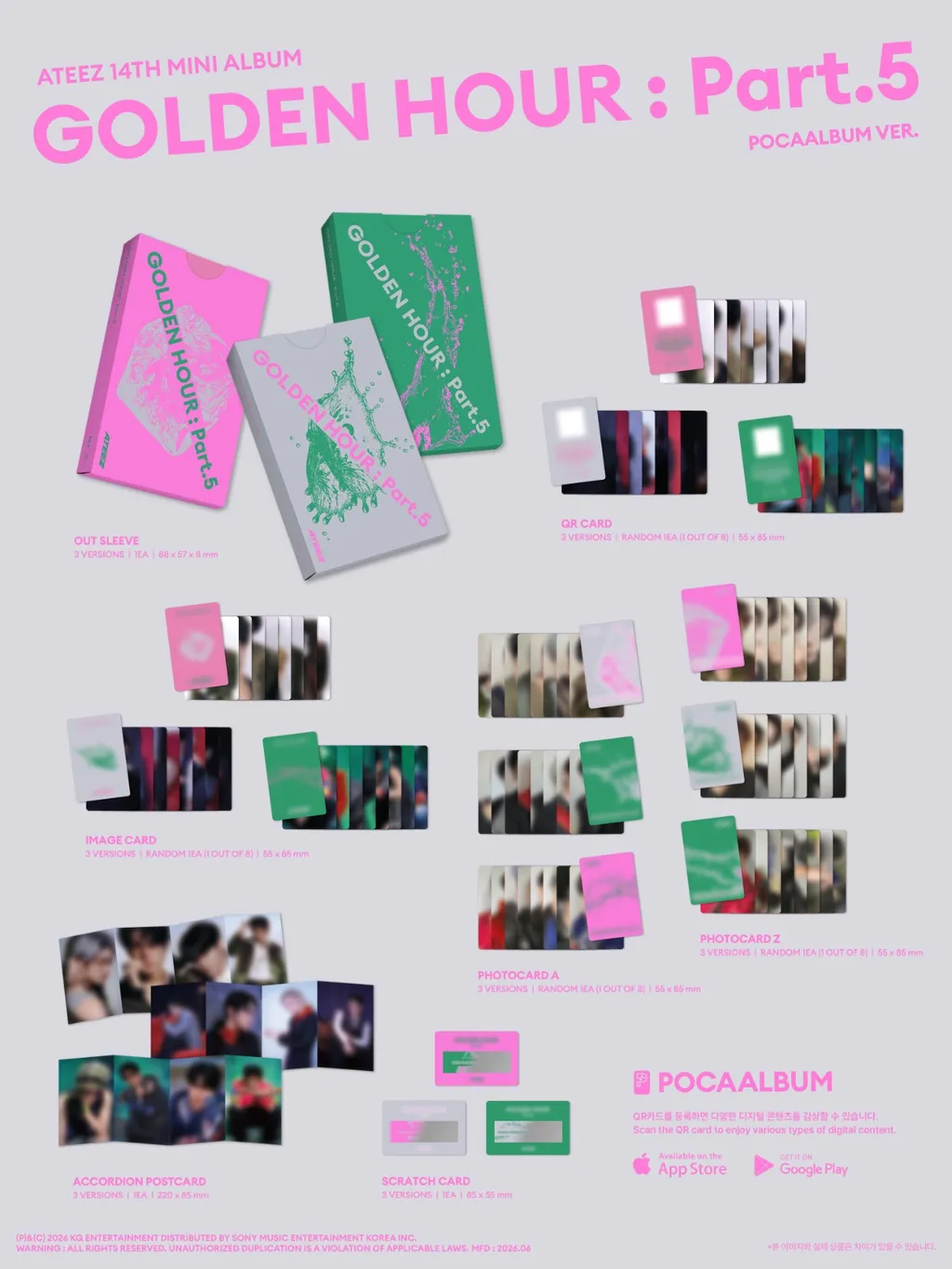 Ateez - Golden Hour : Part 5 (POCAALBUM) [MAKESTAR Photocard Event]