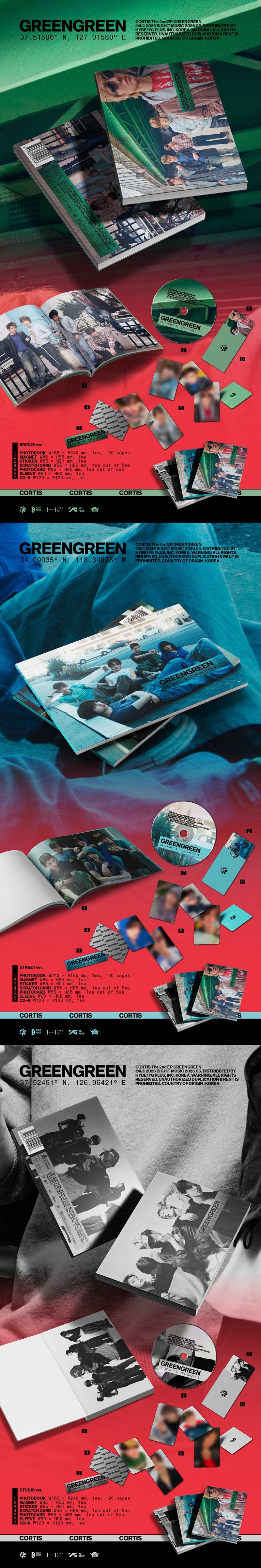 Cortis - GREENGREEN (BRIDGE Ver. / STREET Ver./ STUDIO Ver.)